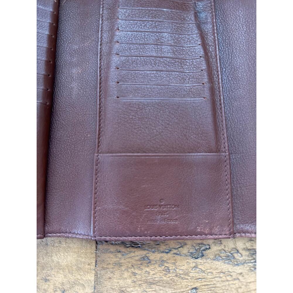 LOUIS VUITTON Mahina Portefeuille Amelia Long Wallet Dark Brown - Picture 10 of 16